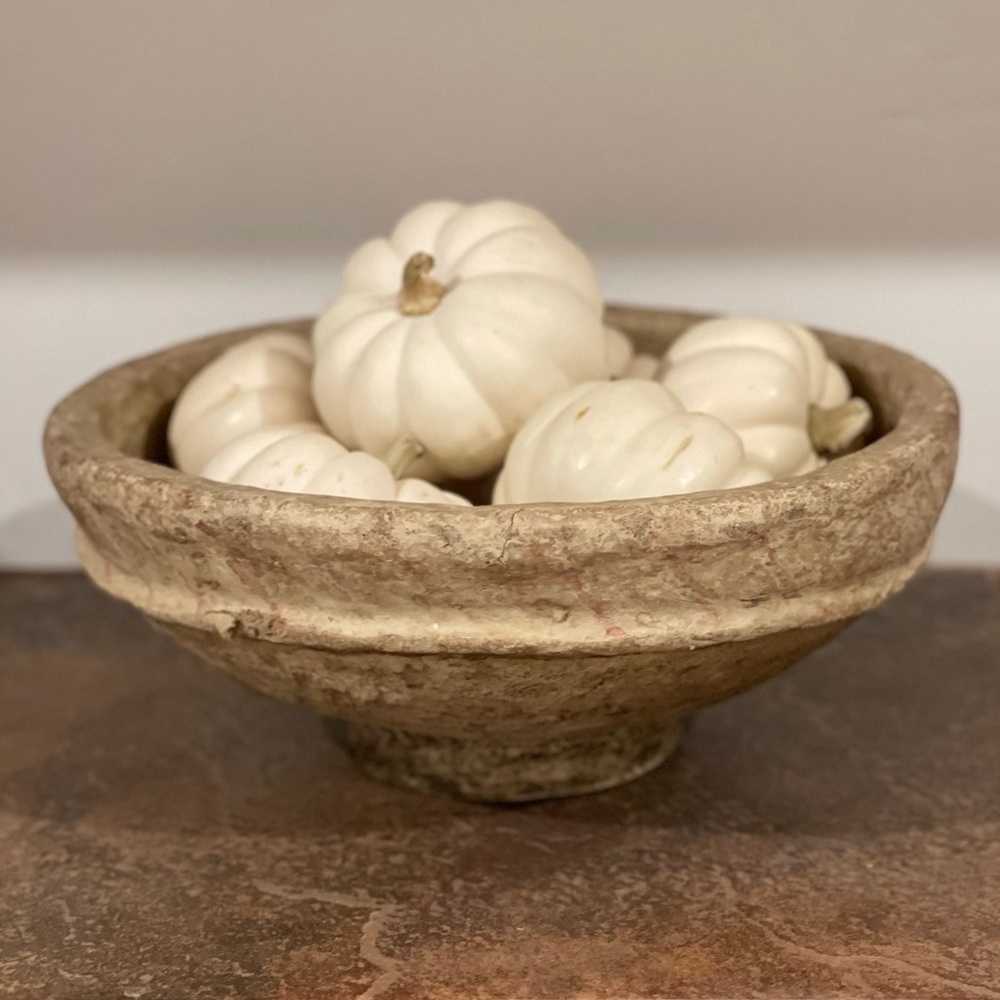 Vintage paper mache bowl